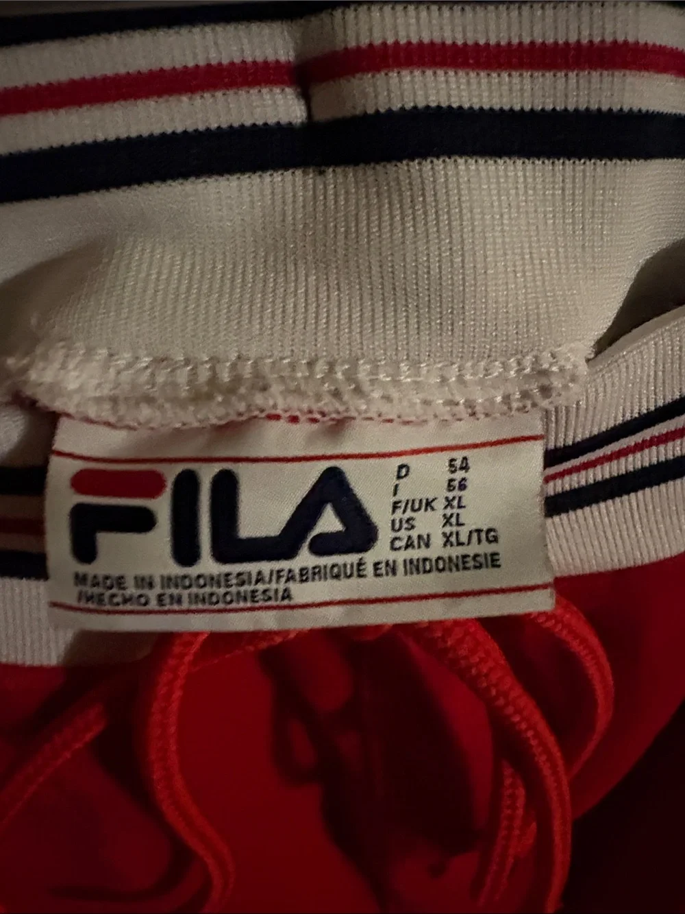 Fila Red Men’s Athletic Shorts with Striped Waistband